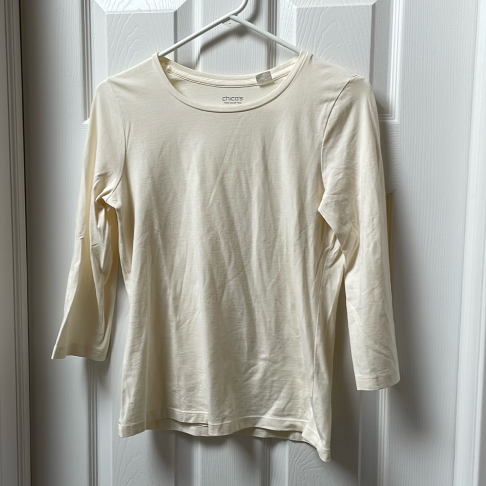 Chico’s long sleeve stretch tee shirt